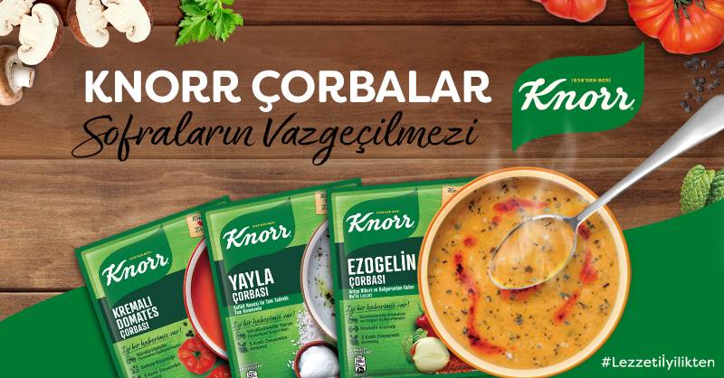 knorrturkiye's tweet photo. Knorr’dan öğlene, akşama, üşüyene, acıkana; ille de çorba! İçeriğindeki çeşit çeşit tahıl, bakliyat, sebze ve baharatla Knorr’da her sofraya uygun bir çorba var!