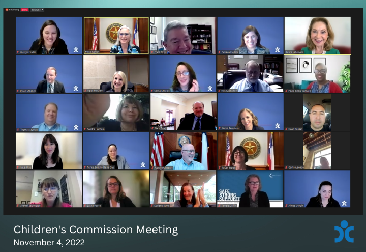 Just a few of our awesome members and Children's Commission staff joining us today for the final Commission meeting of 2022.