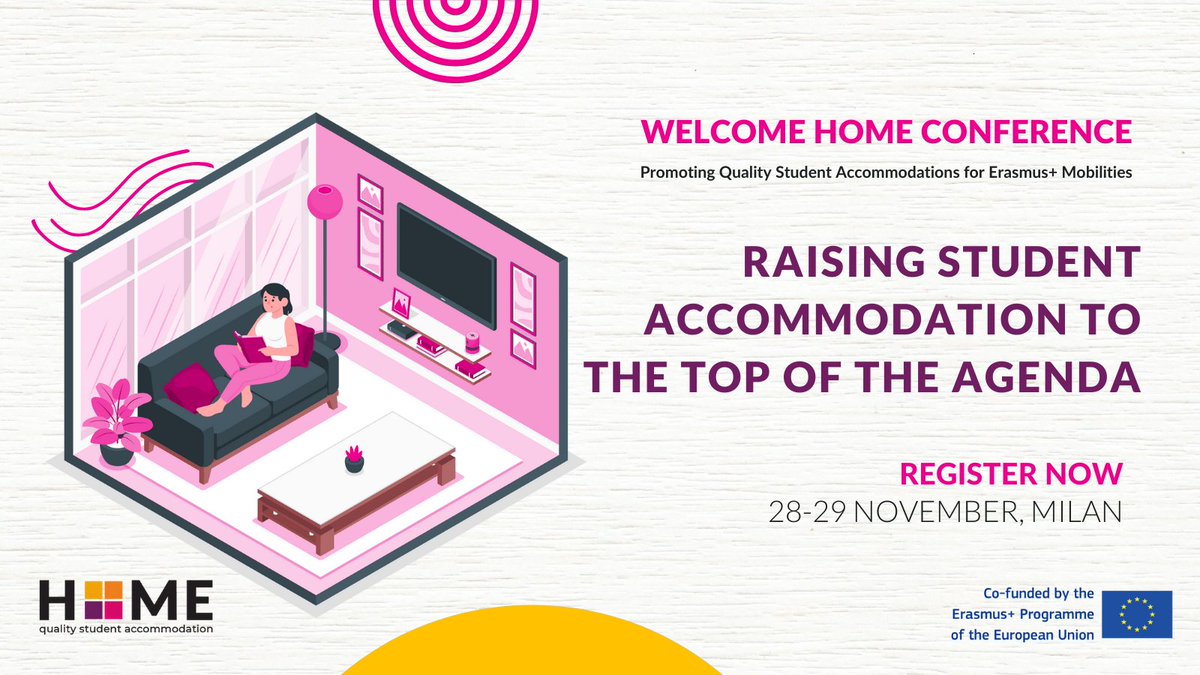 ESN_Int's tweet photo. During the conference on November 28-29 in Milan, we will discover how #HOMEprojectEU tackled the creation of a single point of access to housing information with Digital Data Standard, a novelty in Europe when it comes to #StudentAccommodation.

Register https://t.co/4mu7lZ54PZ https://t.co/beSyPvza6p