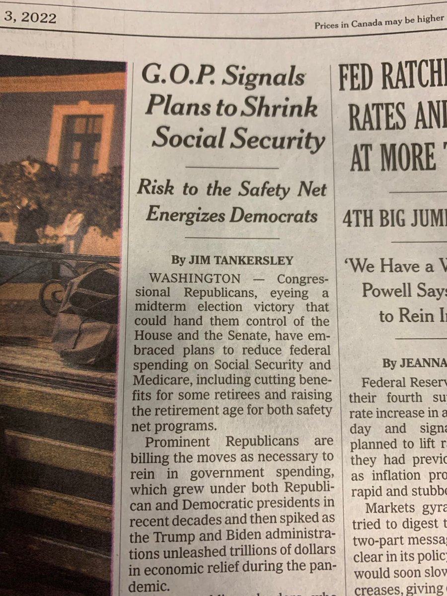 It’s not an exaggeration. Social Security is on the chopping block. VOTE.