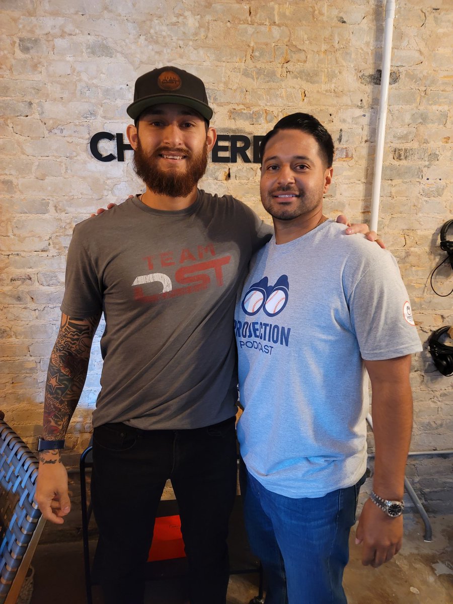 ProjectionBM's tweet photo. Great interview with Trey Robledo @DST_Trey of DST San Antonio. Excited for everyone to hear his journey and knowledge he shared. Real baseball dude here in San Antonio. Coming soon! 

@DST_SanAntonio #projectionpodcast #baseball #mlbagent #podcast https://t.co/yG9K0RmO6s