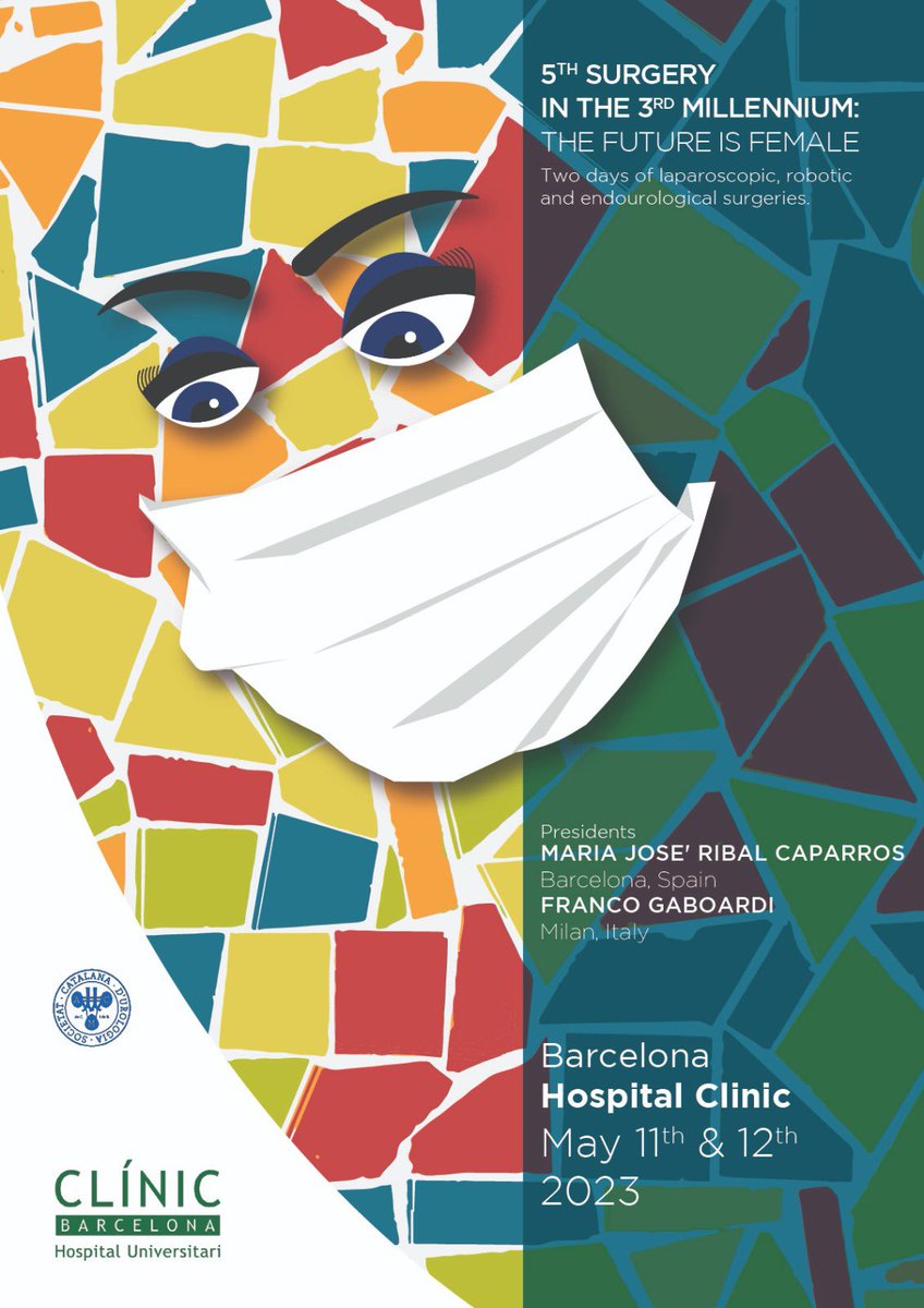Surgery in the 3rd millennium:skills beyond gender (@surgeryisfemale) on Twitter photo #UROFEM23 will be held in Barcelona at <a href="/hospitalclinic/">Hospital Clínic</a> on May 11th & 12th, 2023
#StayTuned
<a href="/MariaJRibal/">Maria J. Ribal</a> <a href="/FrancoGaboardi/">Franco Gaboardi</a> #UROFEM23 will be held in Barcelona at <a href="/hospitalclinic/">Hospital Clínic</a> on May 11th & 12th, 2023
#StayTuned
<a href="/MariaJRibal/">Maria J. Ribal</a> <a href="/FrancoGaboardi/">Franco Gaboardi</a>