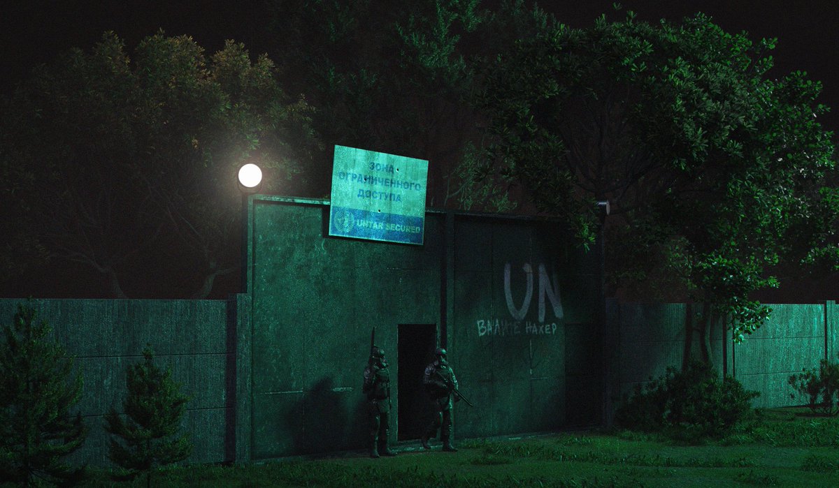 WIP. I finished the checkpoint door &amp; Untar sign.