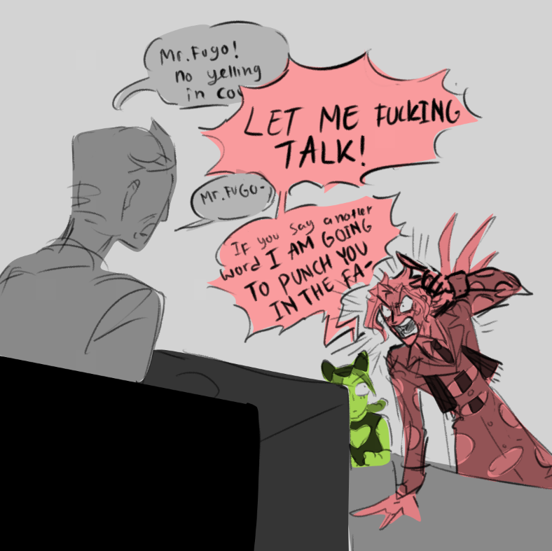 sbooopie's tweet photo. yeah... fugo would not do well as a lawyer... https://t.co/sOKL0b1pBU
