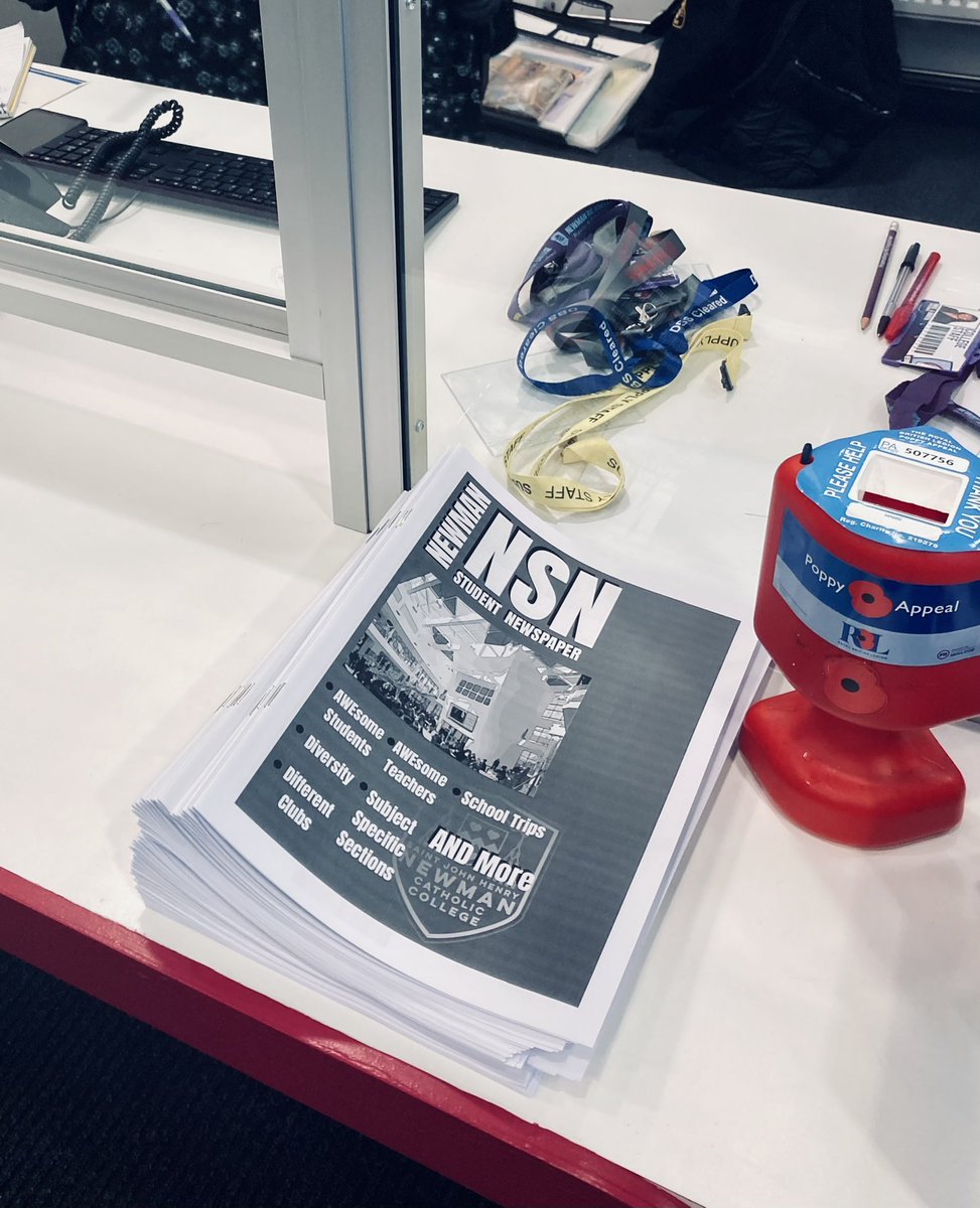 LiteracyNewman's tweet photo. Look what I spotted in reception 👀

I’ve got my copy for some weekend reading. Form tutors can find copies in their trays for Monday morning 🙌📰
@NewmanRCReads @NewmanRCEnglish #VocationNotOccupation https://t.co/EP6R2hwdCE
