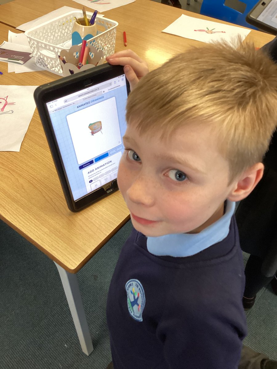 Year2_WIA's tweet photo. One of our golden time activities today was using ipads to animate our own drawings ! We had so much fun. We used https://t.co/Ly5APzghEQ to bring our drawings to life ! @CeInfant @Office_WIA @StBartsTrust https://t.co/9no9PN6hKU