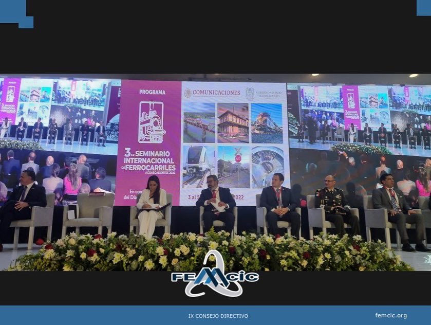 El día de ayer se llevó la Inauguración del 3er. Seminario Internacional de Ferrocarriles Aguascalientes 2022, con la participación de la Lic. <a href="/TereJimenezE/">Tere Jiménez</a> , Gobernadora del Estado de Aguascalientes, a quién agradecemos todo el apoyo para la realización de este gran evento. 
1/3