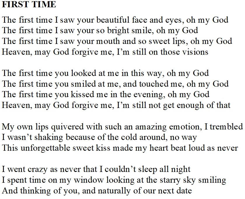 The First Time You Kissed Me