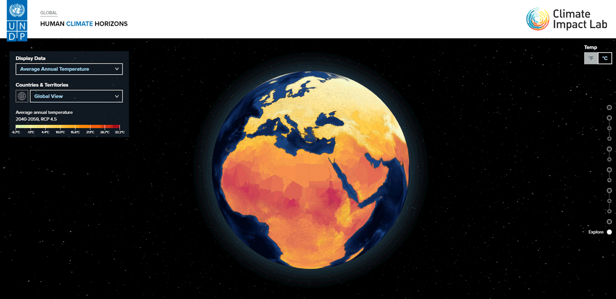 Climate Impact Lab (@impact_lab) on Twitter photo Ahead of COP27, the new Human Climate Horizons data platform, joint work by the Climate Impact Lab + <a href="/UNDP/">UN Development</a>, provides empirical, peer-reviewed evidence that climate impacts will fall disproportionately on the most vulnerable. Explore data for every country: horizons.hdr.undp.org Ahead of COP27, the new Human Climate Horizons data platform, joint work by the Climate Impact Lab + <a href="/UNDP/">UN Development</a>, provides empirical, peer-reviewed evidence that climate impacts will fall disproportionately on the most vulnerable. Explore data for every country: horizons.hdr.undp.org