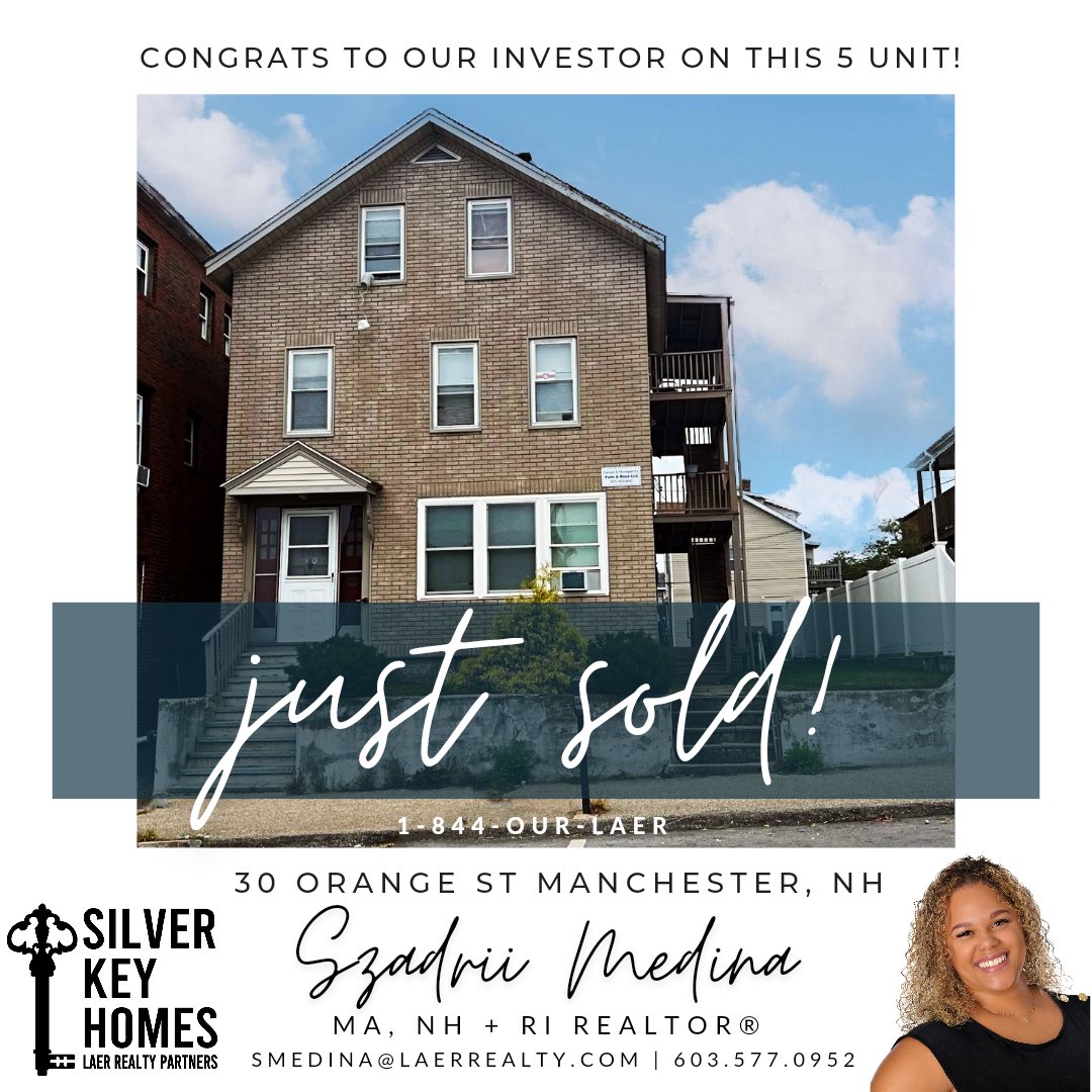 sellyourden's tweet photo. ✅SOLD‼️Congratulations to our investors that just closed on a fabulous 5 unit #Manchester property! ☎️Call us for help buying, selling or investing! 🗝🏘 #RealEstate #Realtor #SilverKeyHomes #LaerRealty #Selling #Buying #Investing #InvestmentProperty #ManchesterRealEstate https://t.co/9sNJBrVPsy