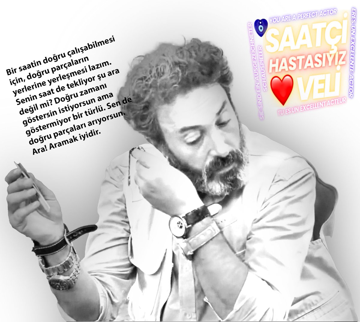 SaatciVeli's tweet photo. Saatçi Veli'nin Hastasıyız… "Deli Sözler" 🫶

@OkmenBurhan @nanananukastam @halilibrahimin @emanetkanal7 @KaramelYapim @ayhanzen @NazmiyeYilmaz6 
      
eres excelente actor - you are a perfect actor - sie sind ein ausgezeichneter schauspieler - tu es un excellent acteur 🧿 https://t.co/ib2RISyNeX