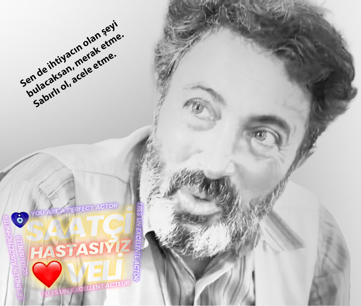 SaatciVeli's tweet photo. Saatçi Veli'nin Hastasıyız… "Deli Sözler" 🫶

@OkmenBurhan @nanananukastam @halilibrahimin @emanetkanal7 @KaramelYapim @ayhanzen @NazmiyeYilmaz6 
      
eres excelente actor - you are a perfect actor - sie sind ein ausgezeichneter schauspieler - tu es un excellent acteur 🧿 https://t.co/kVTIpLrEq9