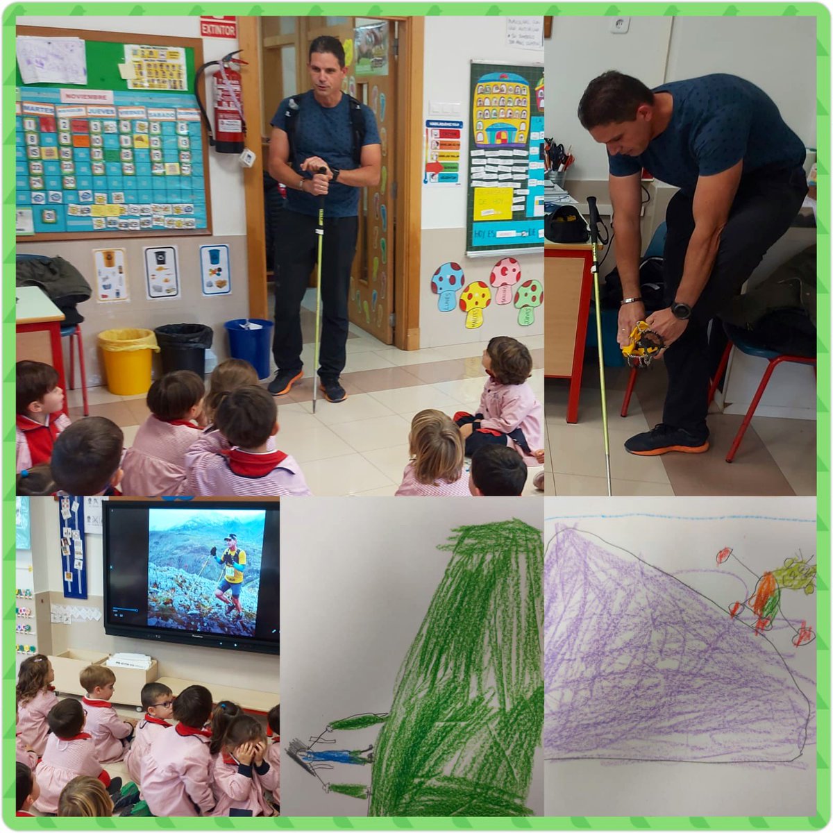 codemagijon's tweet photo. En 2°de Infantil @codemagijon aprendemos en que consiste el TRAIL RUNNING con ayuda de un papá. Conocemos la equipación, en qué consiste y sobre todo que con esfuerzo constancia y dedicación podemos conseguir lo que nos propongamos #CEPAFIS #ProyectoSalud #Deporte https://t.co/eIxPLirmH2