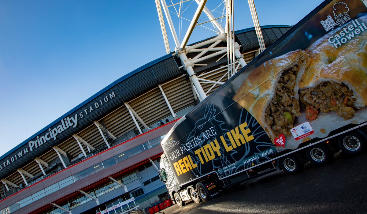 castellhowell's tweet photo. First delivery of @realtidylike pasties @Principalitysta ahead of the BIG match tomorrow!  🏉 Fully loaded with quality ingredients inc. @CelticPrideLtd premium Welsh beef - a great example of the Welsh supply chain in action 🤝

#Food #Rugby #AutumnInternationals #supplychain https://t.co/QKUFqECklO
