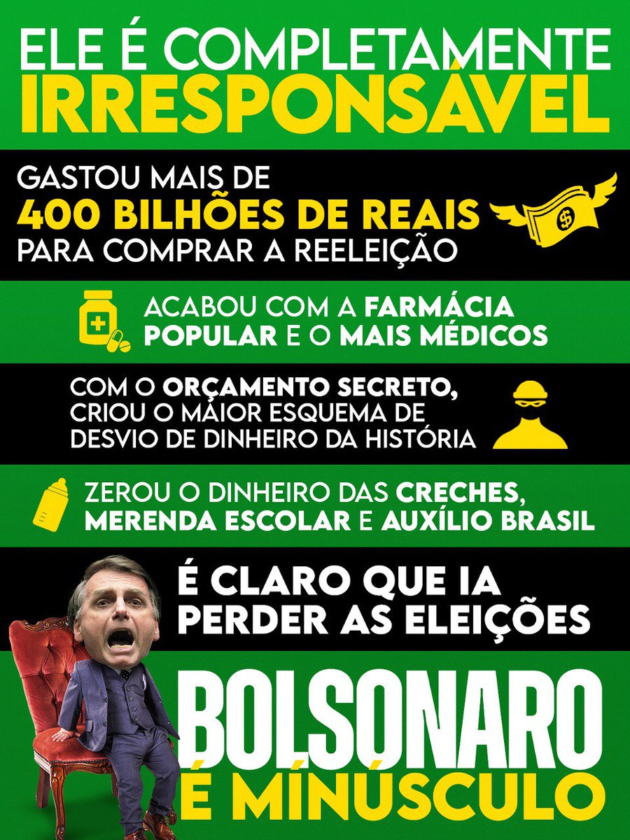 desmentindobozo's tweet photo. JAIR QUEBROU O BRASIL pra tentar se reeleger e não conseguiu! https://t.co/Rdn5BBjTPN