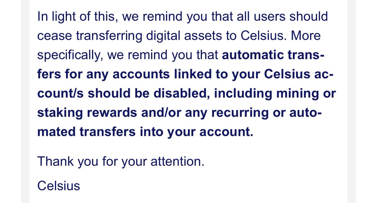PSA… stop putting money in <a href="/CelsiusNetwork/">Celsius</a> …. 👹🏴‍☠️