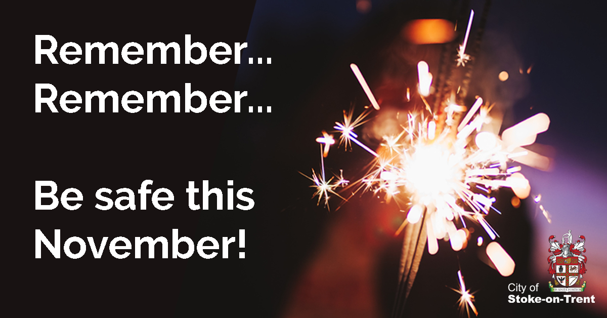 SoTCityCouncil's tweet photo. ๐Happy #BonfireNight
๐ฅThe safest way to enjoy the evening is at an organised display.
โก๏ธFind out what's on near you from @VisitStoke: https://t.co/ixfo63D8EX
๐If you do celebrate at home follow the #FireworkCode Go to https://t.co/0FOG0EyNx5 for details from @StaffsFire https://t.co/b9I8PkZJl2