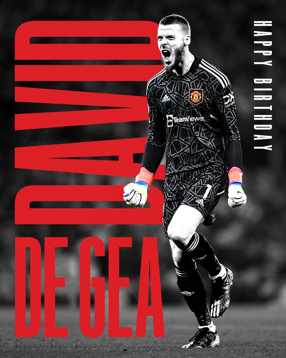 ManUtd's tweet photo. Wishing you a happy birthday, @D_DeGea 🎈

#MUFC https://t.co/q46cxvSKzV