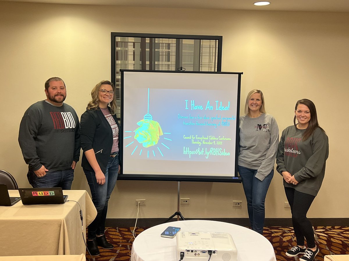 Here we go! <a href="/VickyMudd1/">Vicky Mudd</a> <a href="/beth3petric/">Elizabeth Petric</a> <a href="/RedBud_Baseball/">Bill Menn</a> #illinoiscouncilforexceptionalchildren #redbud132 #redbudhs