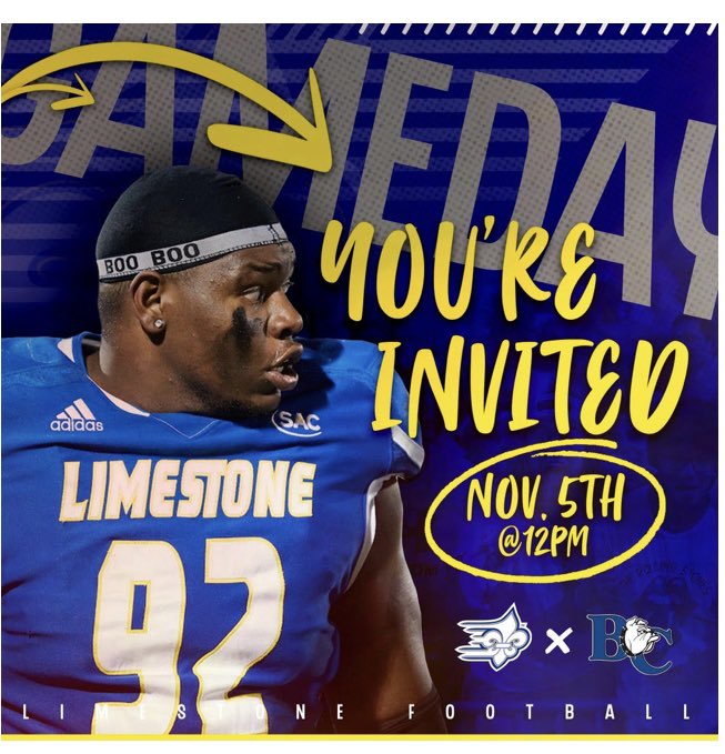 Thanks for the game invite <a href="/coachfurrey/">Mike Furrey</a> <a href="/LimestoneFB/">Limestone Football</a>