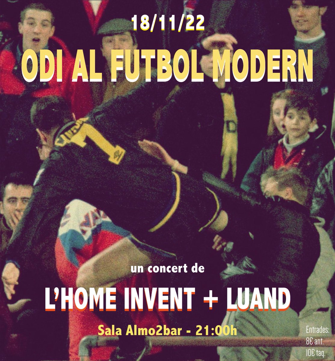 En Gerard marxa i nosaltres hi tornem el 18 de novembre a <a href="/Almo2bar/">Almo2Bar Bcn</a>.
Pilleu entrada, va. entradium.com/es/events/luan…