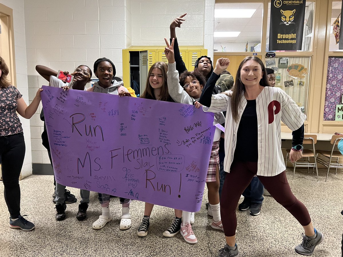 Shout out to <a href="/KFlemmens/">Kayla Flemmens</a> as she heads off to run the NYC marathon this weekend!! <a href="/TCS/">Tata Consultancy Services</a> #NYCMARATHON Run, Ms. Flemmens, Run!!! <a href="/CockeysvilleMS/">Cockeysville Middle</a>