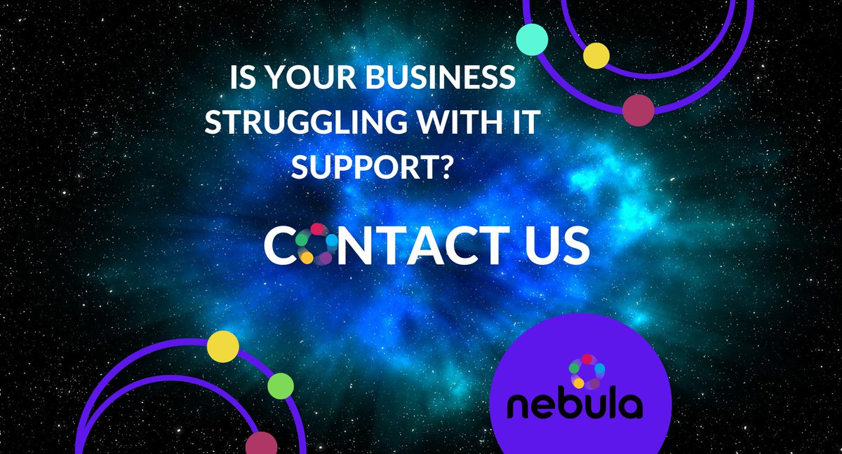 Nebula IT (@nebulaituk) on Twitter photo If your business is struggling with IT Support then get in touch with our team today, we can pull you out of IT disaster and put you back on the right track 💪
You can email us at:
enquiries@nebulait.co.uk
or give us a call on:
+44 1454 534 009
#Nebula #ITSupport #ContactUs If your business is struggling with IT Support then get in touch with our team today, we can pull you out of IT disaster and put you back on the right track 💪
You can email us at:
enquiries@nebulait.co.uk
or give us a call on:
+44 1454 534 009
#Nebula #ITSupport #ContactUs