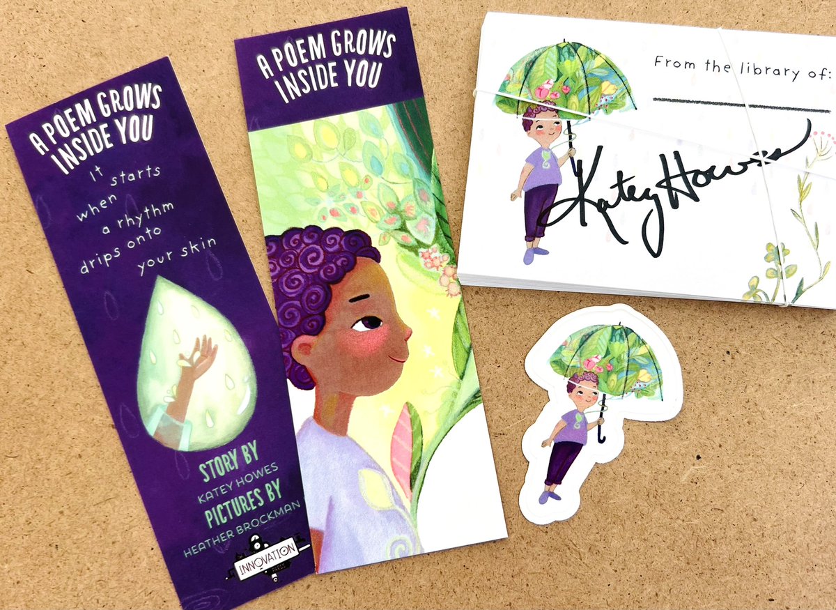 Do you love BOOK SWAG? Preorder A Poem Grows Inside You here shop.twjbookshop.com/collections/he… and get a signed copy with fancy extras including a signed bookplate by author @Kateywrites!! @EastWestLit @InnovationPress @SCBWIRockyMtn @TWJBookshop #whilesupplieslast