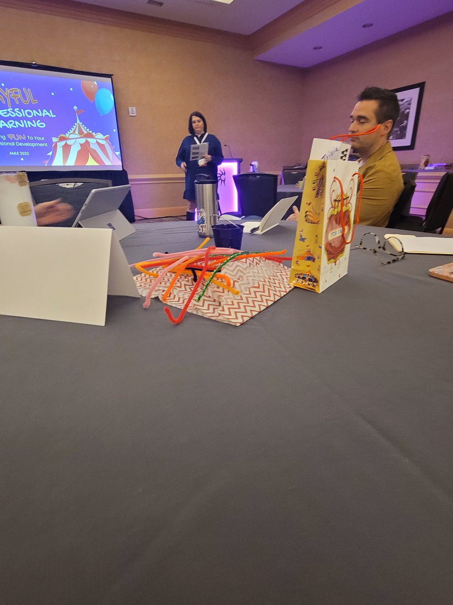 EdLeaderSIB's tweet photo. PD can be and should be fun! Thank you @brenmcelf and @tlkincy for such an engaging session. #AMLE22 https://t.co/nHjPPZYMPK