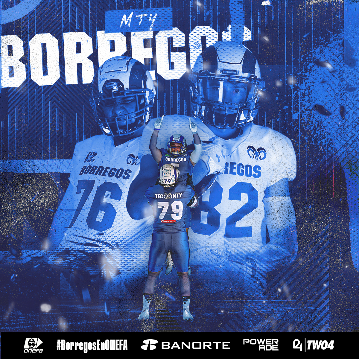 borregostec's tweet photo. 🏈NOCHE DE CLÁSICO🏈
El ENCUENTRO que tanto esperábamos 😎 acompáñanos a defender el #AzulTec 🔵 en el partido 🆚 @tigresdduanl
Hoy a las ⏰19:00 hrs en el 📍 Estadio Gaspar Mass
#BorregosEnONEFA https://t.co/QrrbcDPz4b