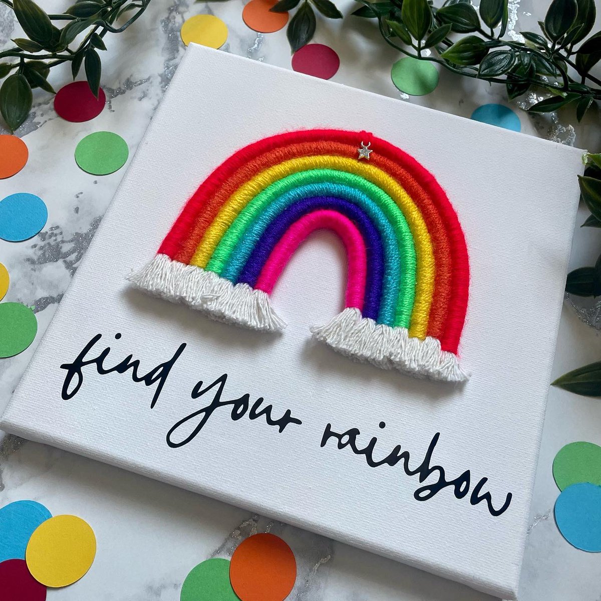 🌈FIND YOUR RAINBOW🌈

Macrame rainbow canvas Wall art now available to order in my Etsy Shop click the link 

etsy.com/listing/132549…

#positiveaffirmation #findyourrainbow #wallart #shopsmallbusiness #etsyshop #etsyfinds #handmadehour