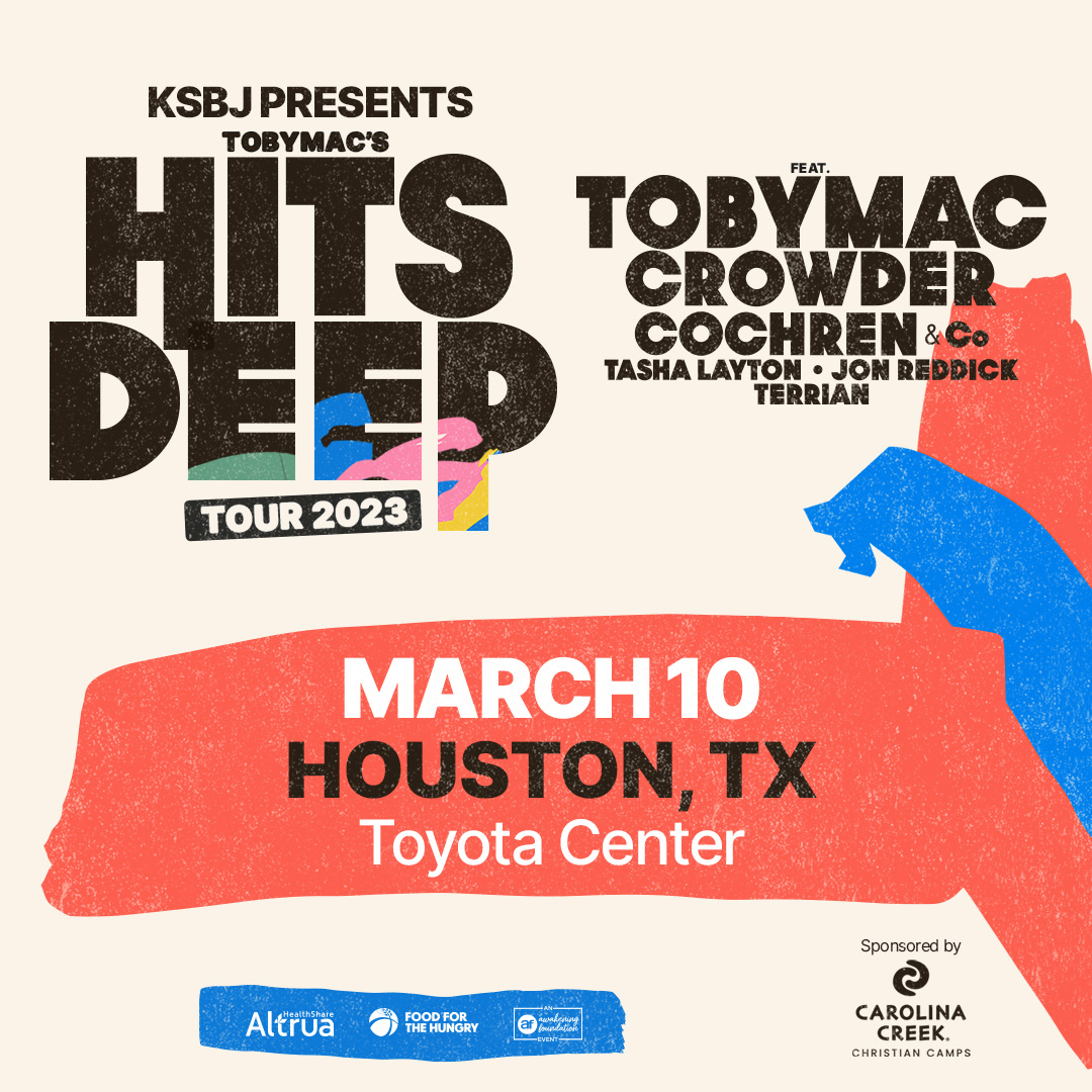 tobymac's tweet photo. Houston! On sale now!
https://t.co/0DjRRYGxb5
#hitsdeeptour #hitsdeep https://t.co/qutUVCdNJ4