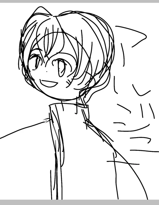 初めて指で描いた時に比べたら上手くなってると思う。(自画自賛) 