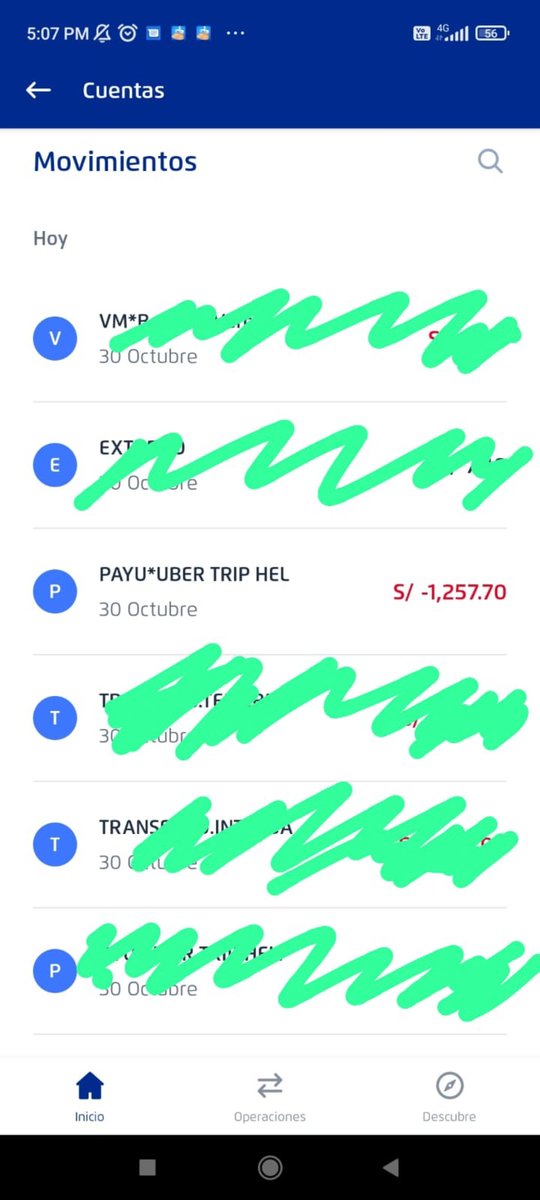 MontoyaCeshia's tweet photo. Cuidado con las estafas de Uber, por un viaje de 3km que según el recibo de Uber me ha cobrado 14.10 soles, me han descontado de mi cuenta 1257.70 soles. Uber no cuenta con una oficina o un área de soporte para el usuario, Uber no atiende mi reclamo.#uberperu #uberestafa #uber https://t.co/G1HQuvMYkh
