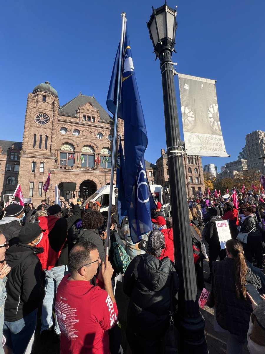 Today we march…
We won’t back down…
We can’t be bullied…

Union Strong 💪🏽!

#OSSTF
#CUPE
#OntEd
#OnPoli
#39kIsNotEnough 
#DontBeABully