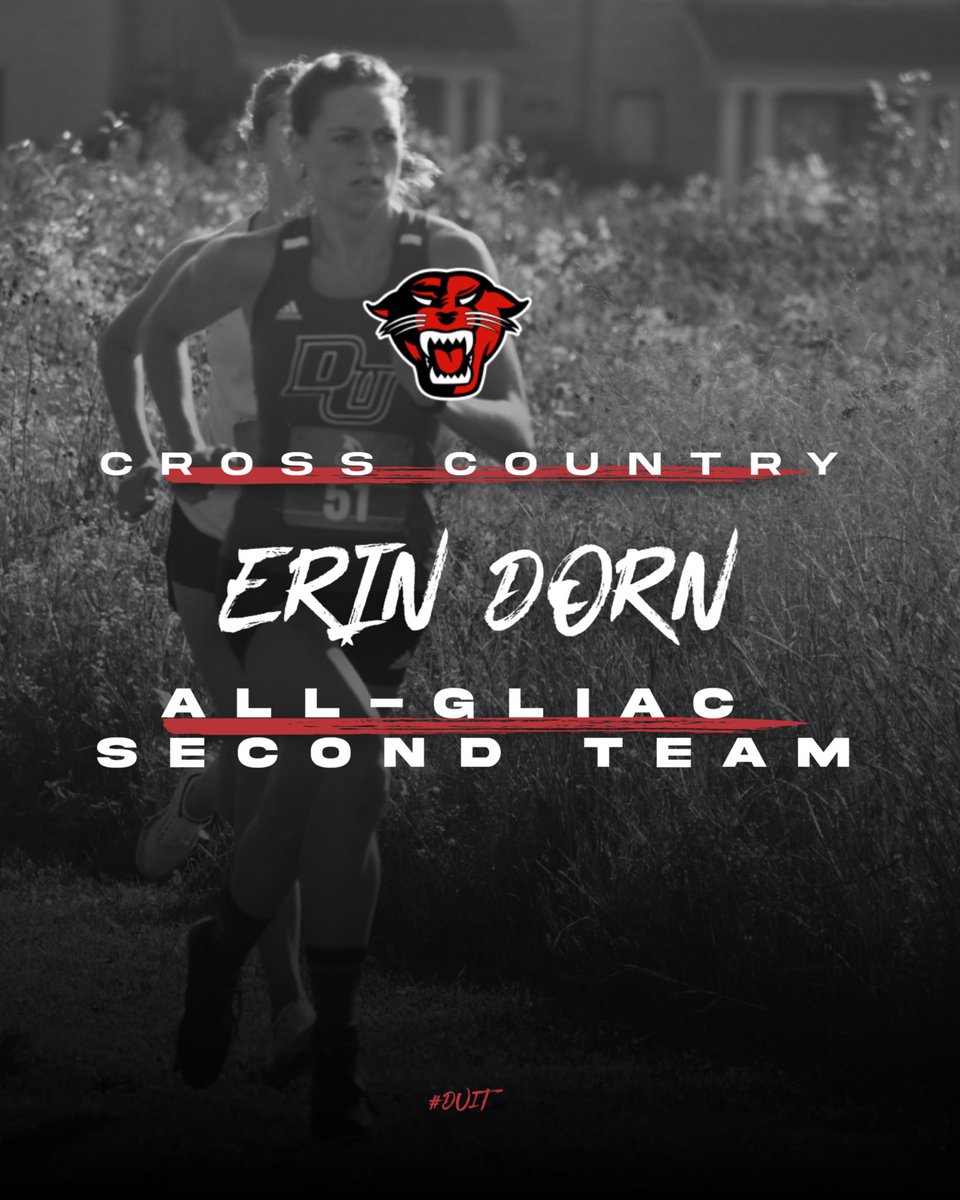 DU_XCTrack's tweet photo. Erin Dorn becomes Davenport’s first Women’s XC All-GLIAC runner https://t.co/1GnVkTk6Fu