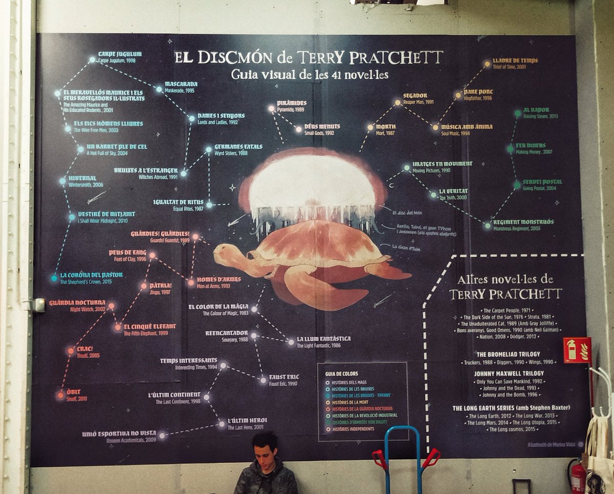 elpesodelavida's tweet photo. El Discmón de Terry Pratchet (@terryandrob). Guía visual de les 41 novel•les.
📸 @marimbavidal
#Libritos #Festival42 https://t.co/dOzJ0QzXwJ