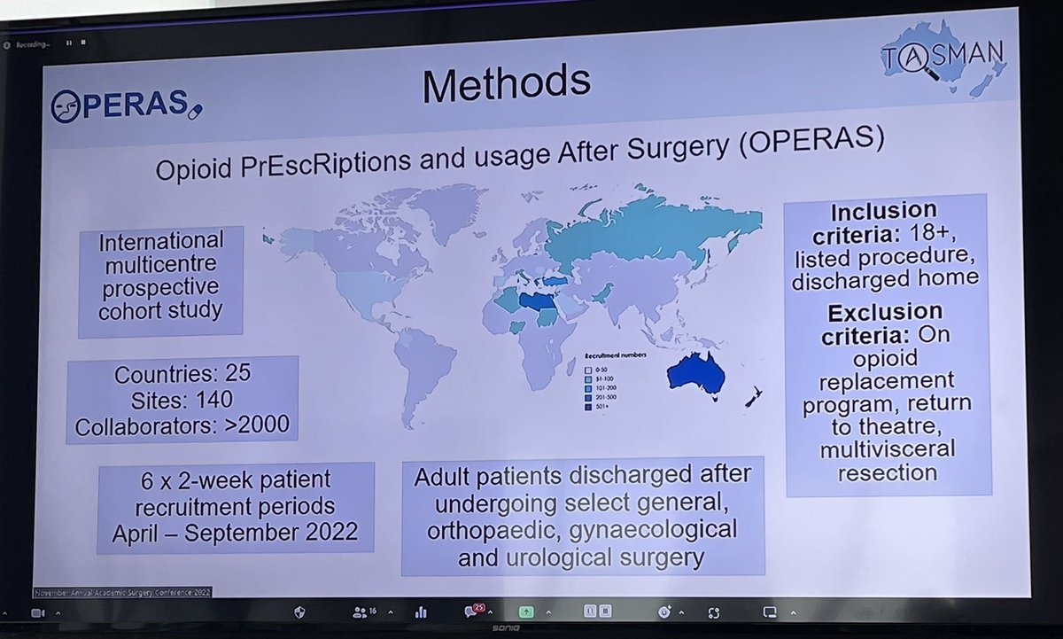 Exciting updates:

1⃣ #OPERAS protocol published in <a href="/BMJ_Open/">BMJ_Open</a>!
dx.doi.org/10.1136/bmjope…

2⃣ #OPERAS presented by <a href="/LoraneGaborit/">Lorane Gaborit</a> wins #DCAS award at #SAS2022 #NAASC2022  <a href="/RACSurgeons/">RACSurgeons</a> 

3⃣ Data analysis underway for the #OPERAS dataset!

Thank you to all the collaborators!!! 🌎
