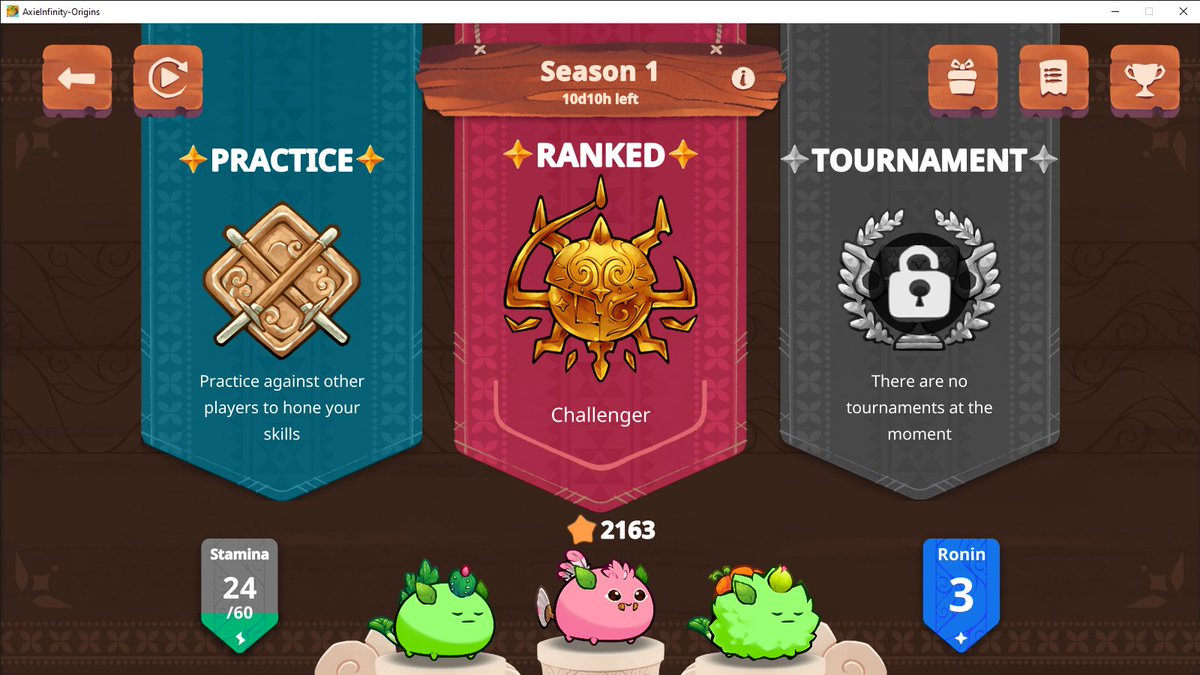 Resignation0901's tweet photo. 10 Days to go and we are slowly climbing.
+4, +5, or +6 for our wins and a painful -14, -15, or worse -16 for our losses.
#AxieCreator #AxieOrigins #LeafyTeam #UncommonTeam #Challenger #Leaderboard https://t.co/RAre31rgQy