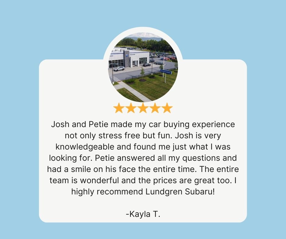 We have the best customers here at #LundgrenSubaru! We really appreciate the wonderful feedback!