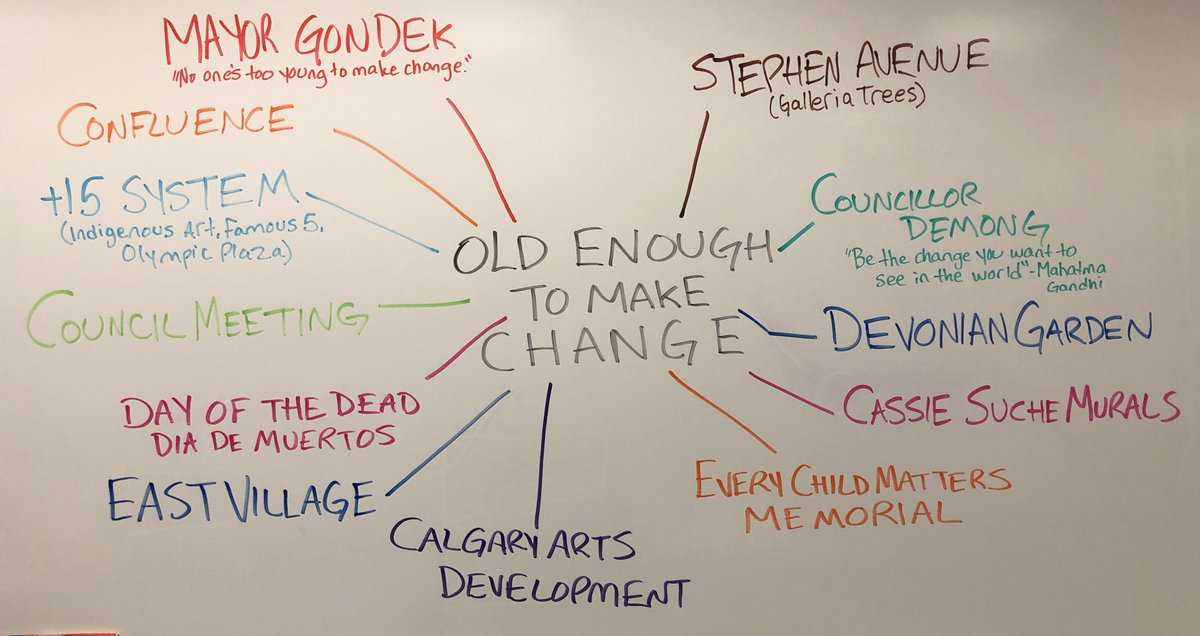 yycCCOM's tweet photo. City Hall School Ss explore the many aspects of @cityofcalgary through their week long field study. "Old enough to make change ..." was their guide for the week - through the Qs they asked of elected officials, public art & spaces they investigated. @yycbedu #yycCCOM #WeAreCBE https://t.co/rjOAdXY8kz