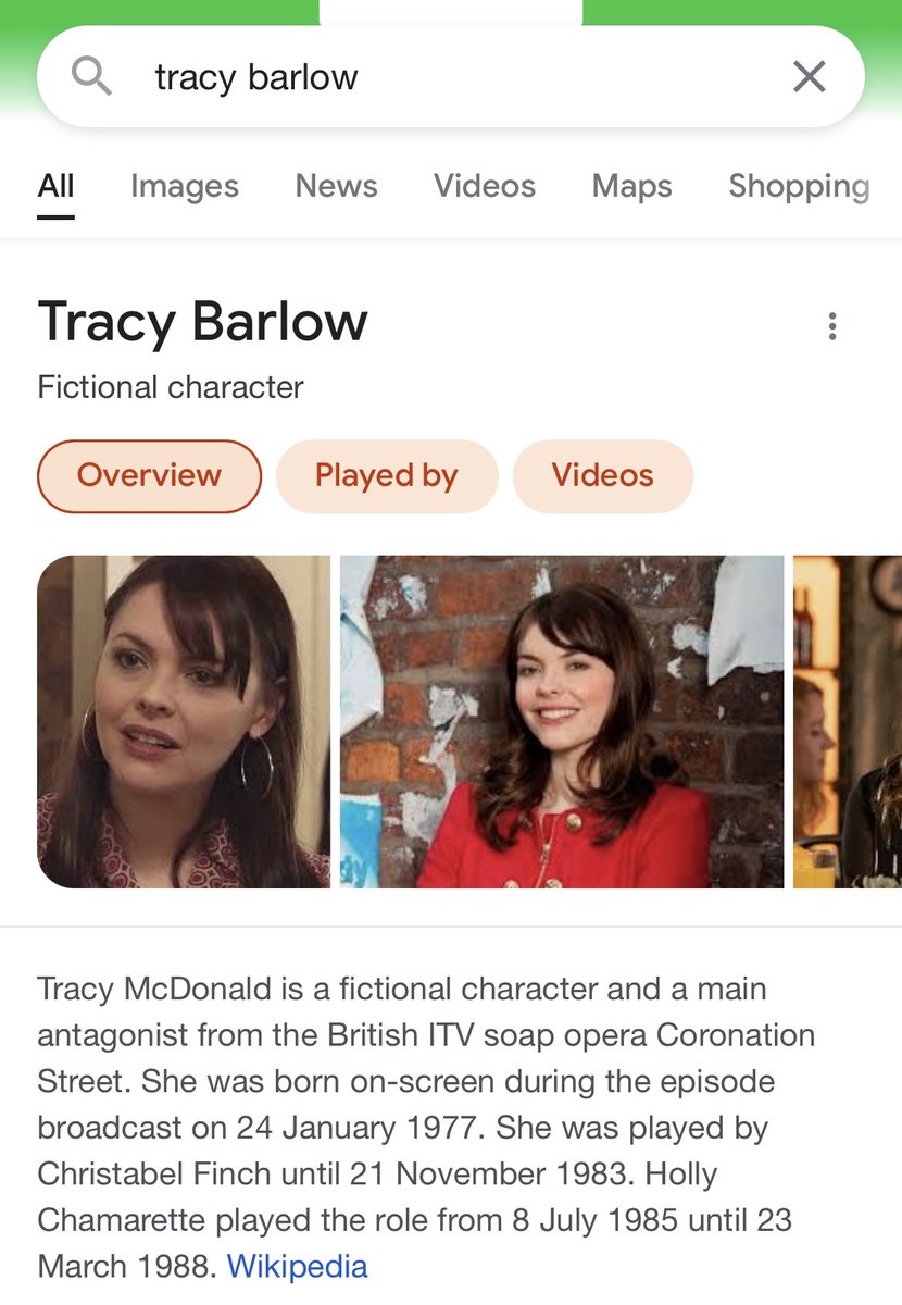 CorrieArt's tweet photo. Google Tracy Barlow. Mind blown! 🤯 https://t.co/7Kdvp07veG