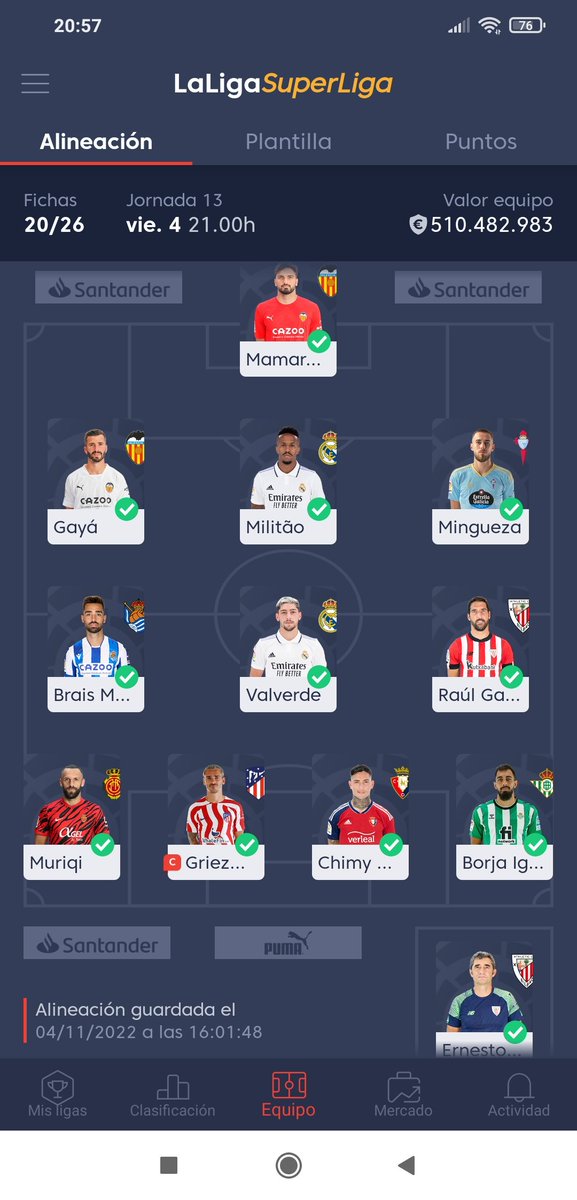 Esta jornada en <a href="/FantasyLaLiga/">Fantasy LALIGA</a> voy con esto: mítica Liga Fantástica, mi mejor liga pública, #TheBestFantasy The Máster Gr.1 y liga con amigos...
#LaLigaEsFantasy