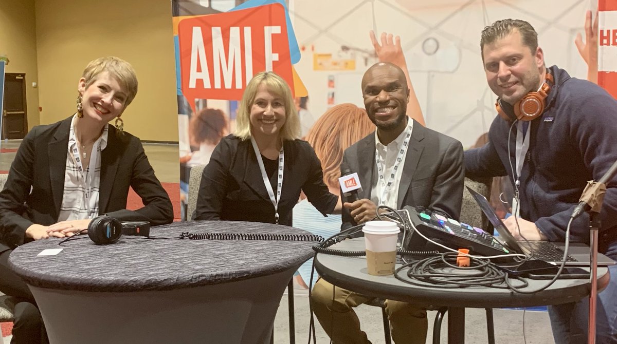 Joe_Mazza's tweet photo. Phyllis and I had a blast (and learned a ton) talking/reflecting w/ middle school student leaders & passionate, talented educators today at #amle22 > TYs to @AlyssaMcaloney @MisterMinor @MsKass1 @NmaynardEdu @TuckedinTuesday @houstonkraft @PiratePrincipal #workingforkids #mschat https://t.co/Ce9I6NbQym