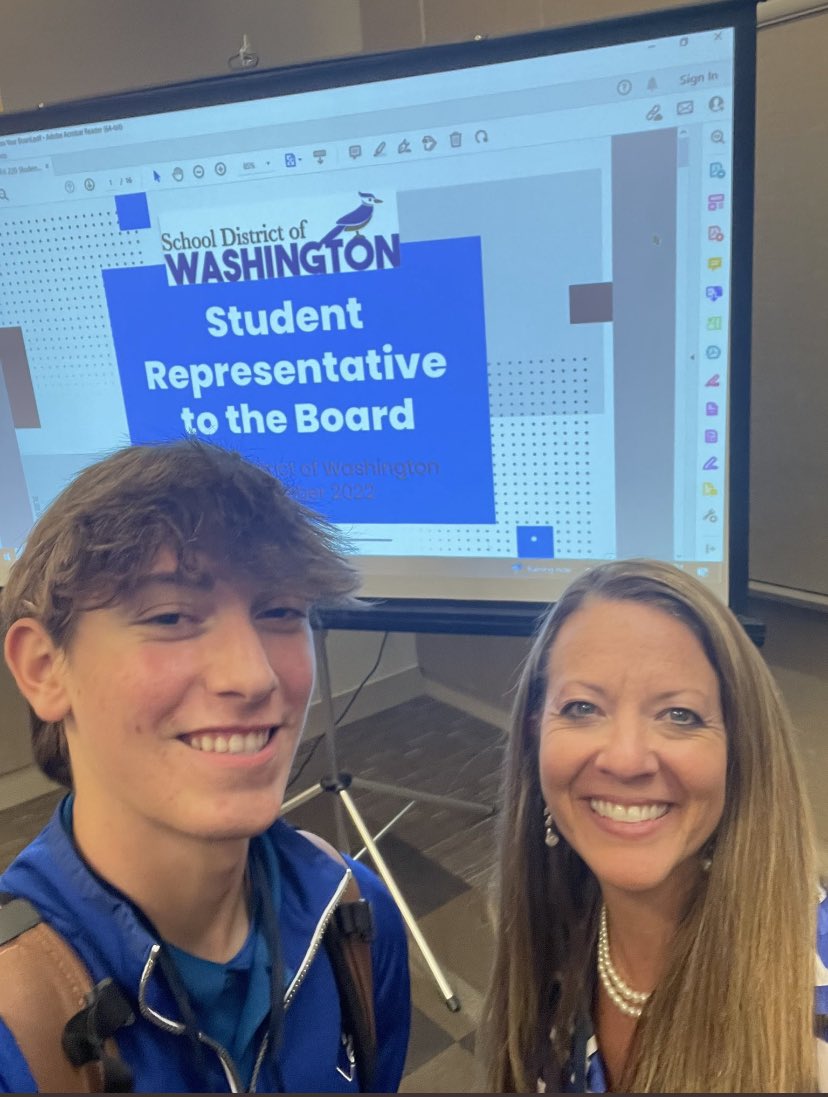 MatthewFreitag_'s tweet photo. I am so very thankful to be SDOW Student School Board Representative!!💙 Today I had the opportunity to present about my position with @DrJKephart &amp; @papa_chia at the MSBA conference in KC #EngageSDOW @SDofWashington @gowhsbluejays #ThankYou https://t.co/VL936VT9kr