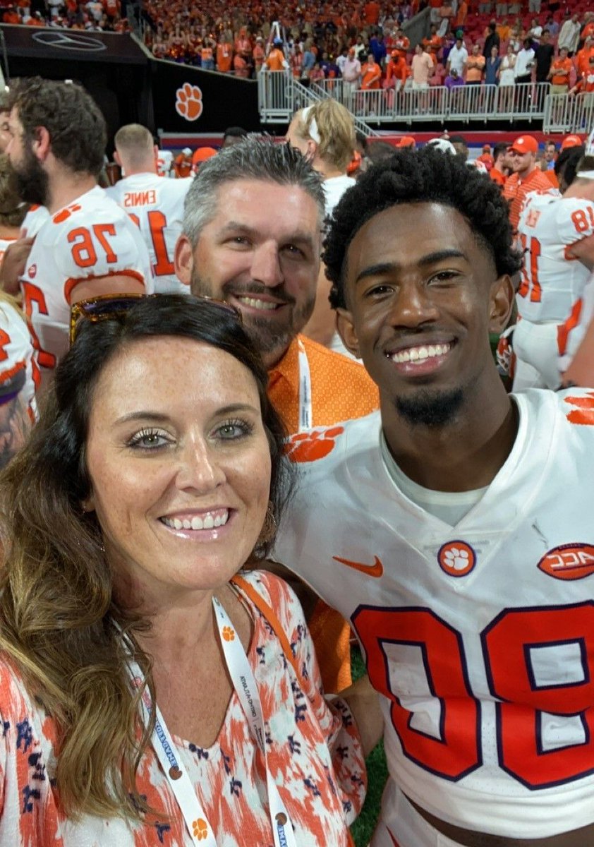 ClemsonMGT's tweet photo. Congratulations to Hope Parnell, Senior Lecturer in our department, for being chosen as Professor of the Game for @ClemsonFB's 2022-2023 season opener against Georgia Tech at the Mercedes-Benz Stadium in Atlanta, Georgia.

#clemsonuniversity #clemsonmanagement https://t.co/cB3fbtkmYW