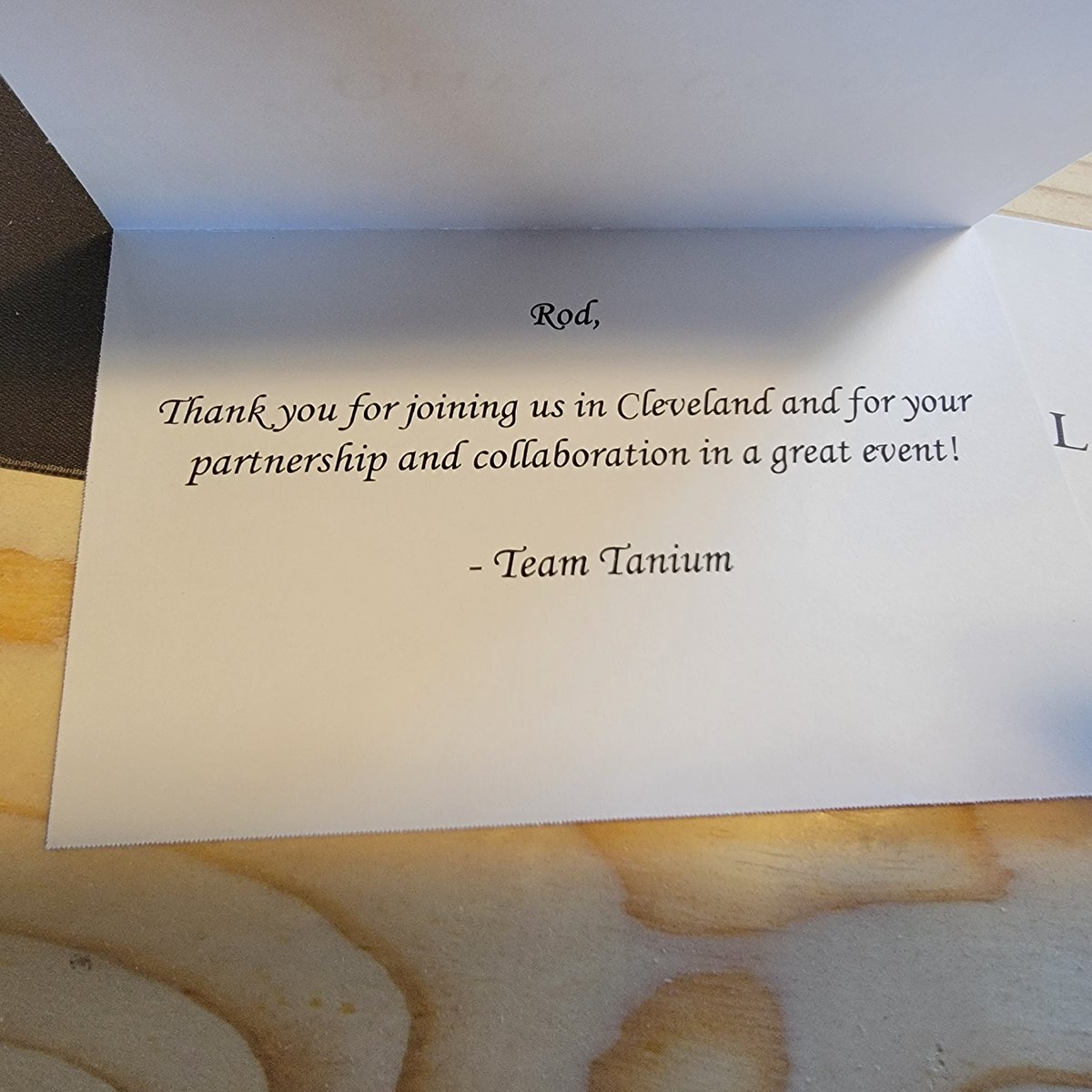 Super thoughtful! Thanks @Tanium crew! Looking forward to Milwaukee.