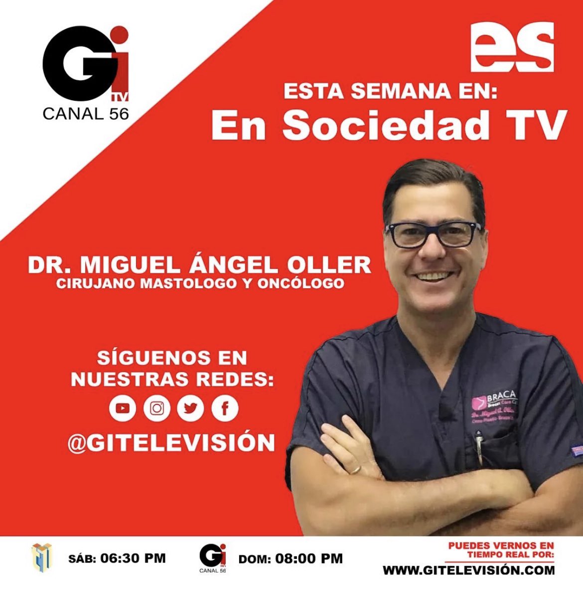 Gi Televisión (@gitelevisionrd) on Twitter photo Dr. Oller, Especialista en cirugía oncológica
@miguelollersanz
@rdbraca
<a href="/maribelazala/">Maribel Lazala</a>
Síguenos en nuestras redes sociales Gi Televisión y suscríbete a nuestro canal de YouTube, activa la campanita de notificaciones para que disfrutes de nuestro contenido. Link en la Biografía. Dr. Oller, Especialista en cirugía oncológica
@miguelollersanz
@rdbraca
<a href="/maribelazala/">Maribel Lazala</a>
Síguenos en nuestras redes sociales Gi Televisión y suscríbete a nuestro canal de YouTube, activa la campanita de notificaciones para que disfrutes de nuestro contenido. Link en la Biografía.
