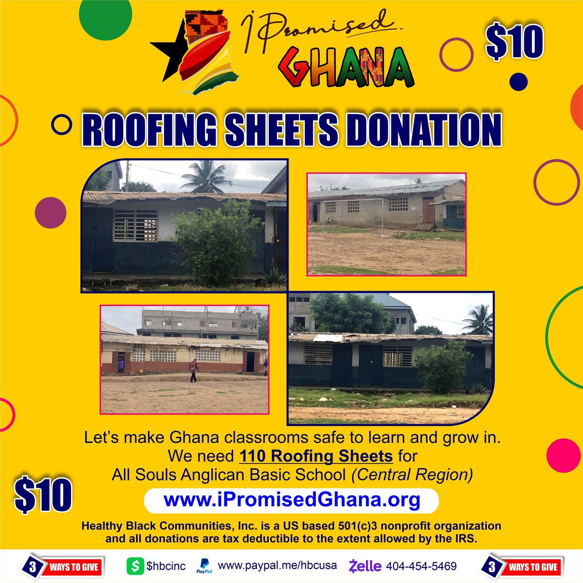 hbcinconline's tweet photo. All Souls Anglican Basic School A and B need 110 Aluminum Roofing Sheets to shelter teachers and students from leakages when it rains. For $10, you can help us reach our goal. We will list you as a donor on our website. Visit https://t.co/ztQZlomJRx to donate. https://t.co/o5HVArkrSd