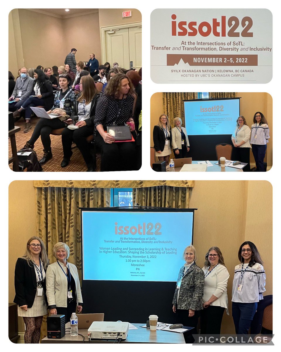 crolheiser's tweet photo. Our panel session at #issotl2022 - “Women leading and succeeding in learning &amp; teaching in Higher Education: Shaping the Scholarship of Leading”. Thanks to my co-panelists and our wonderful participants! @UofT_Teaching @ProfAngeCarbone @KerrynButler https://t.co/SWCSYk2mB9